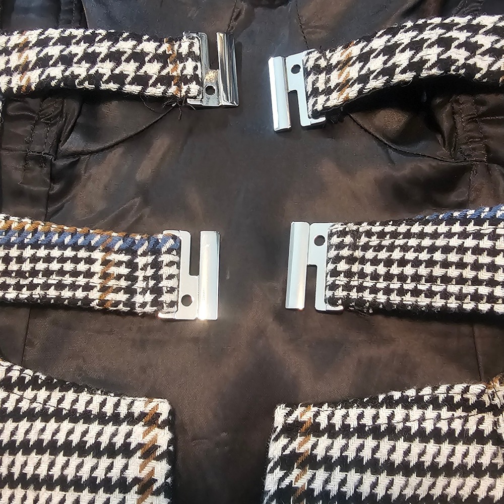 Le' AL.X Size L Glen Plaid Woven Wool Blend Lined Plaid Tank Dress NWT $189 1026 - Picture 7 of 16